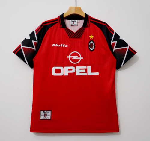 Retro Jersey 1997-1998 AC Milan Fourth Away Red Soccer Jersey Vintage Football Shirt