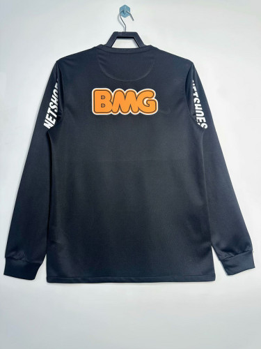 Long Sleeve Retro Jersey 2012-2013 Santos Black Soccer Jersey Vintage Football Shirt