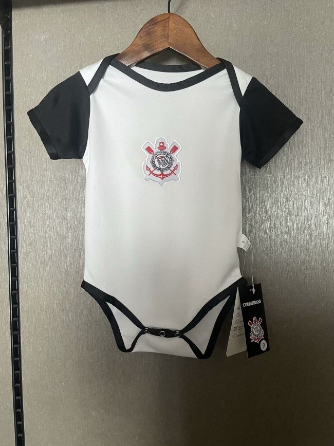 Baby Cloth 2025-2026 Corinthians Home Soccer Jersey Baby Onesies