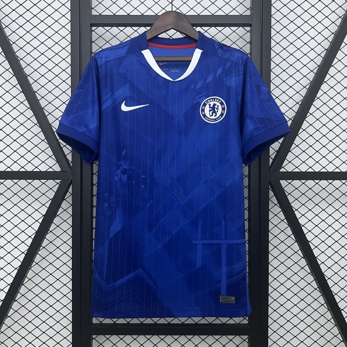 without Sponor Logo Fan Version 2025-2026 Chelsea Home Soccer Jersey Football Shirt