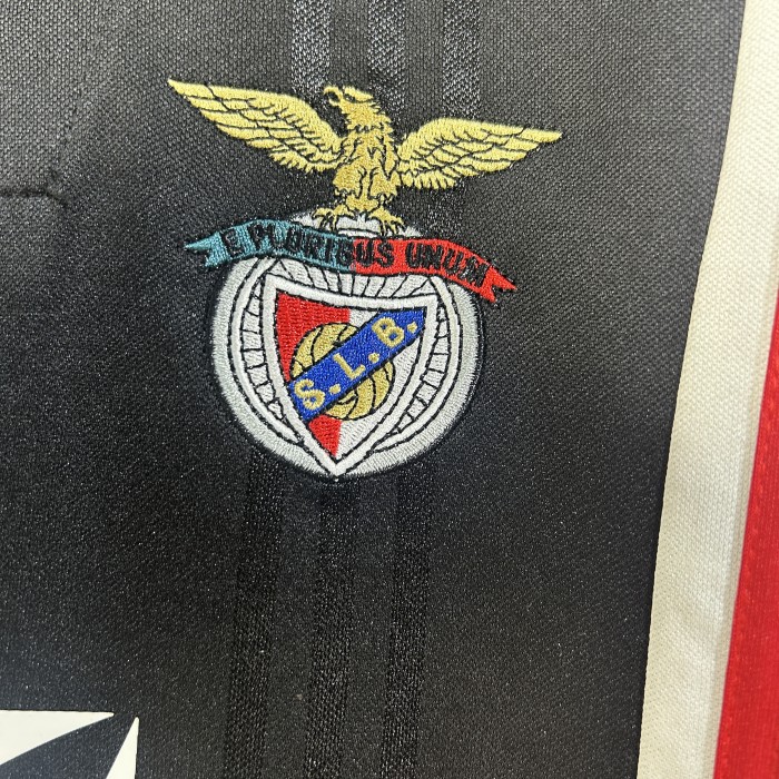 Retro Jersey 1997-1998 SL Benfica Away Black Soccer Jersey Vintage Football Shirt