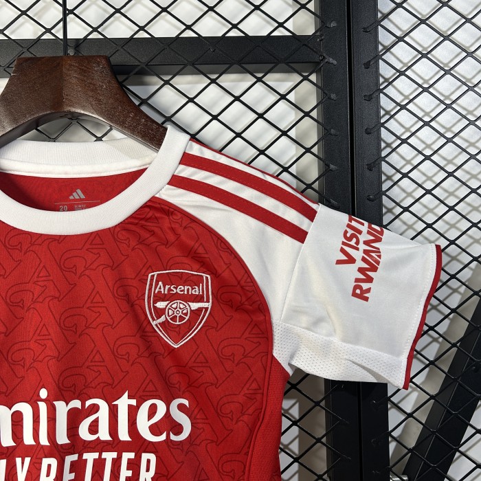 Youth Uniform Kids Kit 2025-2026 Arsenal Home Soccer Jersey Shorts Child Football Set