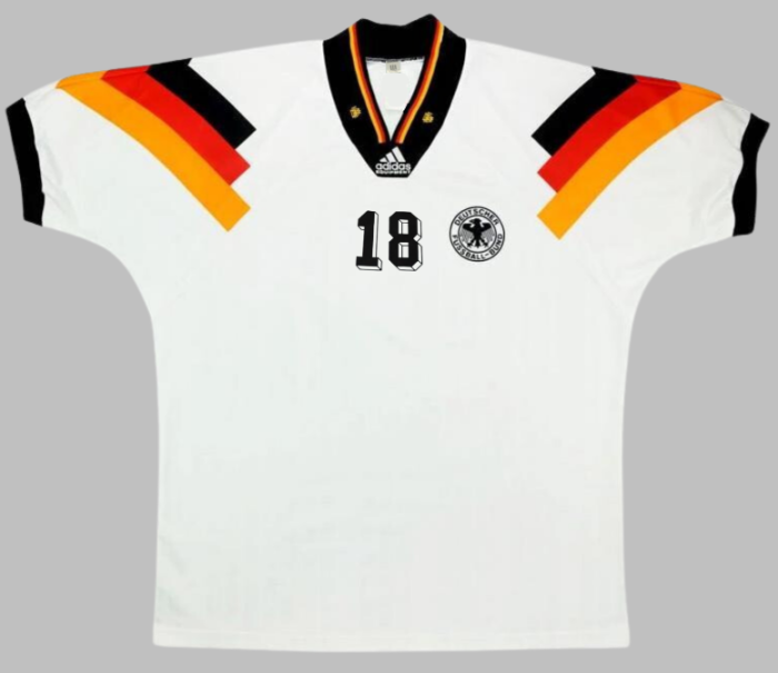 Retro Jersey 1992 Germany KLINSMANN 18 Home Soccer Jersey Vintage Football Shirt