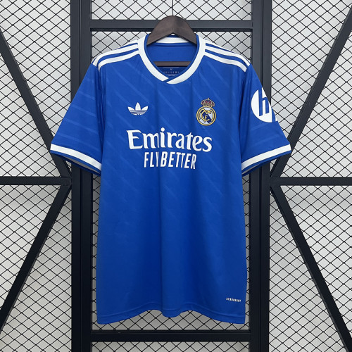 Fans Version 2025-2026 Real Madrid Third Away Blue Soccer Jersey Real Football Shirt