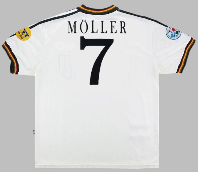 with Patch Retro Jersey 1996 Germany MOLLER 7 Home Soccer Jersey Vintage Football Shirt