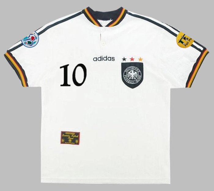 with Patch Retro Jersey 1996 Germany MATTHAUS 10 Home Soccer Jersey Vintage Football Shirt
