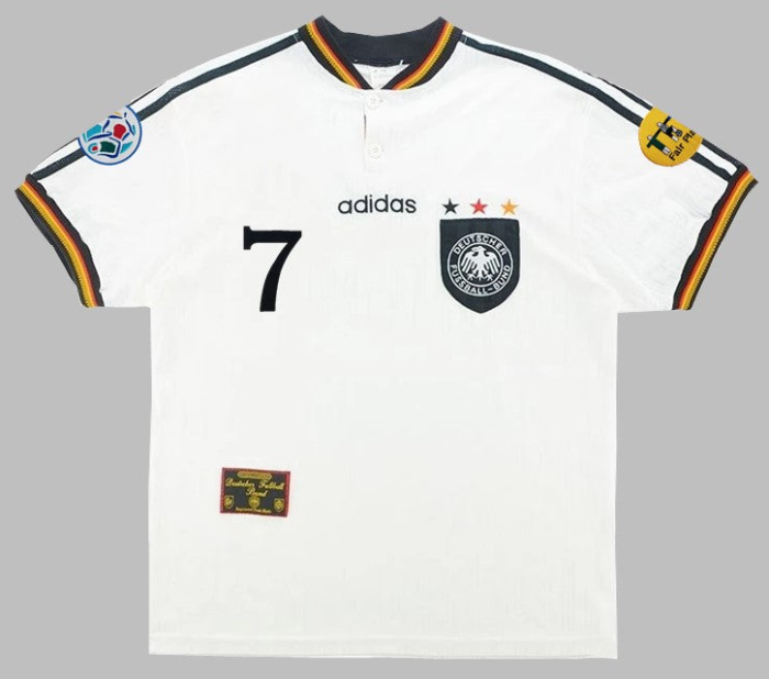 with Patch Retro Jersey 1996 Germany MOLLER 7 Home Soccer Jersey Vintage Football Shirt