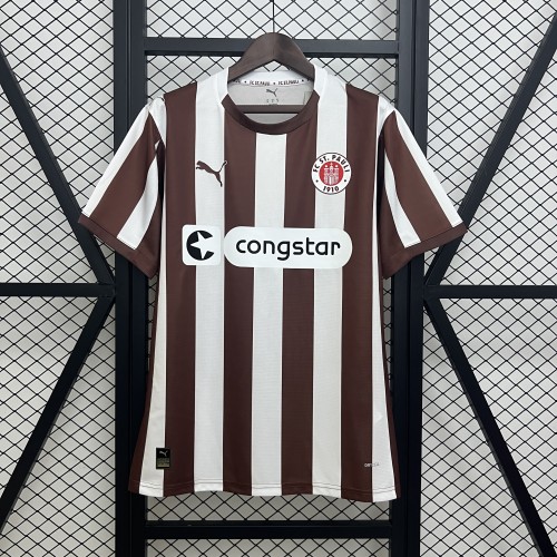 Fan Version 2025-2026 St. Pauli Home Soccer Jersey Football Shirt