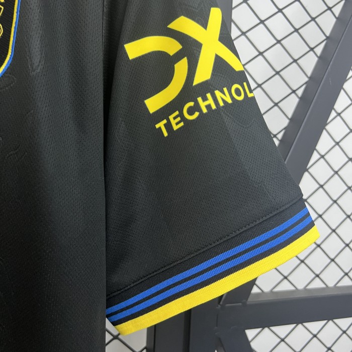 Fan Version 2025-2026 Manchester United Third Away Black Soccer Jersey Football Shirt