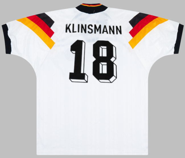 Retro Jersey 1992 Germany KLINSMANN 18 Home Soccer Jersey Vintage Football Shirt
