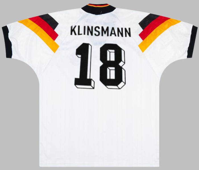 Retro Jersey 1992 Germany KLINSMANN 18 Home Soccer Jersey Vintage Football Shirt