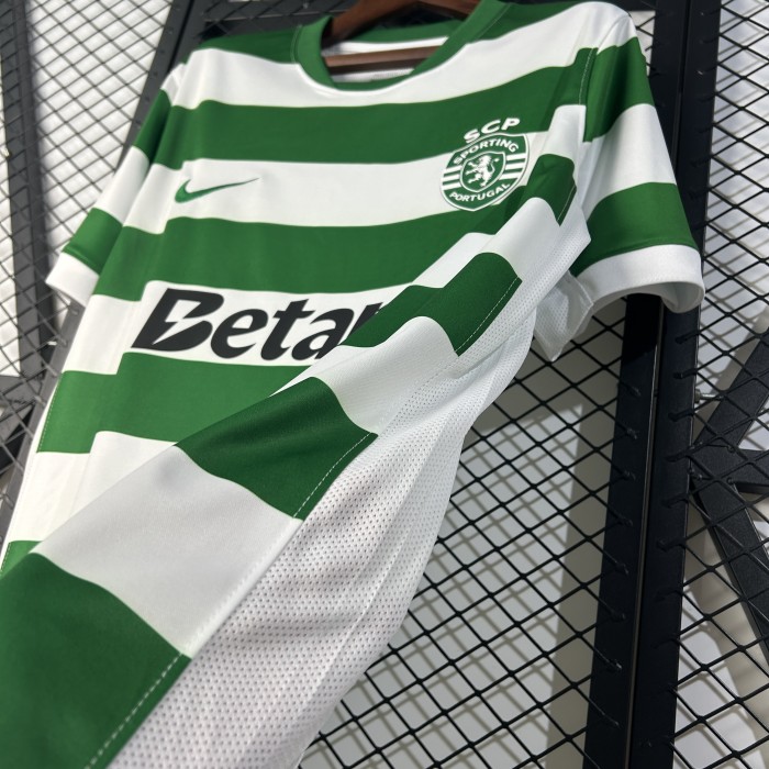 Fan Version 2025-2026 Sporting Lisbon Home Football Shirt Soccer Jersey