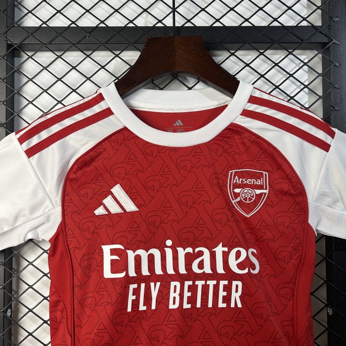 Youth Uniform Kids Kit 2025-2026 Arsenal Home Soccer Jersey Shorts Child Football Set