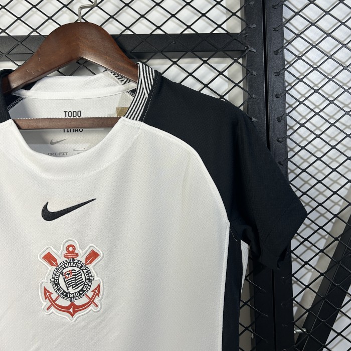 Woman 2025-2026 Corinthians Home Soccer Jersey Girl Football Shirt