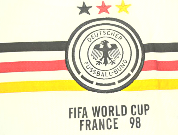 with Front Lettering Retro Jersey 1998 Germany BIERHOFF 20 Home Soccer Jersey