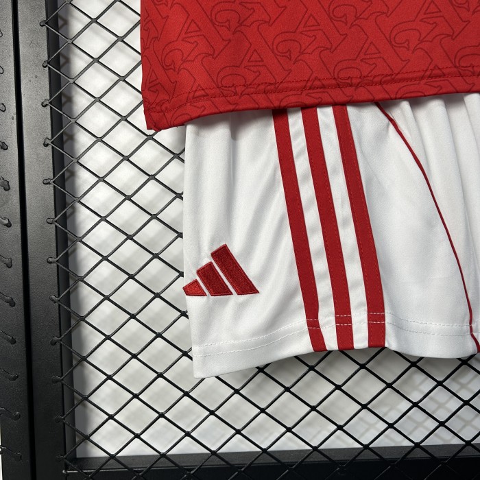 Youth Uniform Kids Kit 2025-2026 Arsenal Home Soccer Jersey Shorts Child Football Set