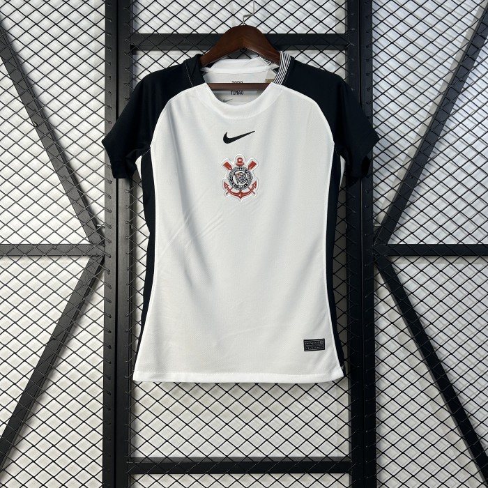 Woman 2025-2026 Corinthians Home Soccer Jersey Girl Football Shirt