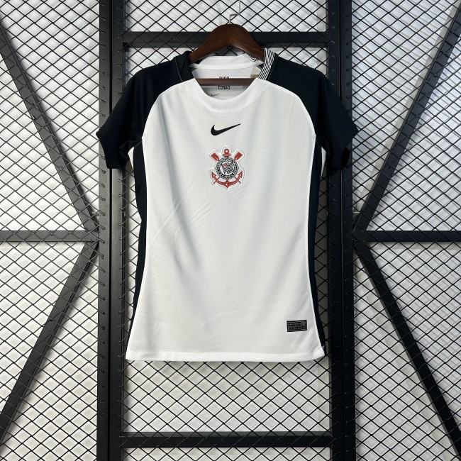 Woman 2025-2026 Corinthians Home Soccer Jersey Girl Football Shirt