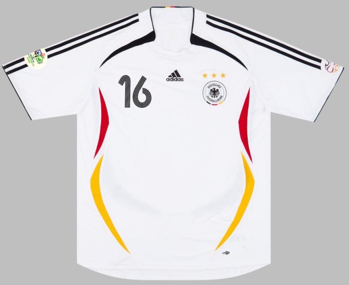 with World Cup Patch Retro Jersey 2006 Germany LAHM 16 Home Soccer Jersey Vintage Football Shirt