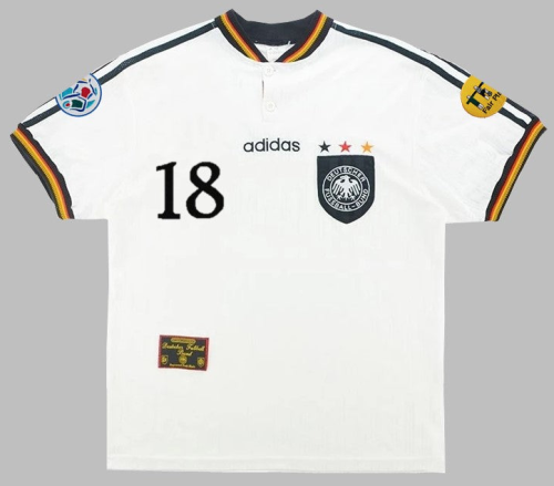 with Patch Retro Jersey 1996 Germany KLINSMANN 18 Home Soccer Jersey Vintage Football Shirt