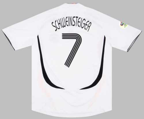 with World Cup Patch Retro Jersey 2006 Germany SCHWEINSTEIGER 7 Home Soccer Jersey Vintage Football Shirt