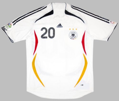 with World Cup Patch Retro Jersey 2006 Germany PODOLSKI 20 Home Soccer Jersey Vintage Football Shirt