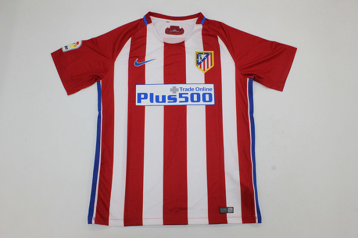 with LFP Patch Retro Jersey 2016-2017 Atletico Madrid F.Torres 9 Home Soccer Jersey Vintage Football Shirt