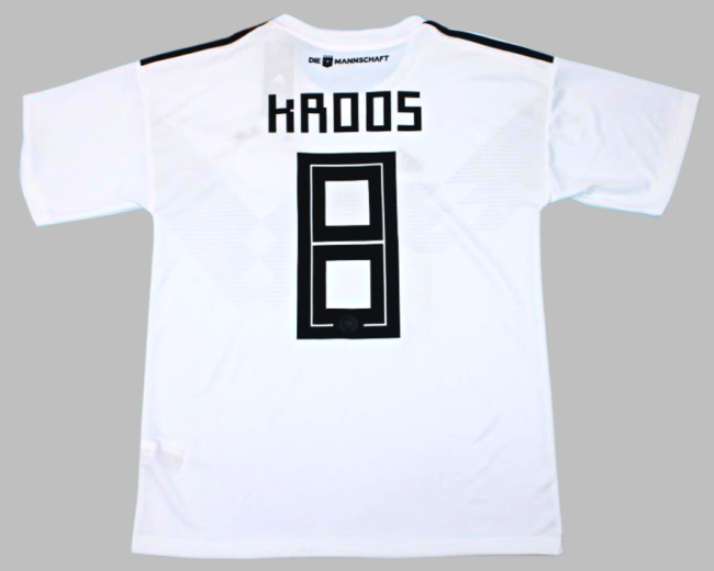 with Gold FIFA Patch Retro Jersey 2018 Germany KROOS 8 Home Soccer Jersey Vintage Football Shirt
