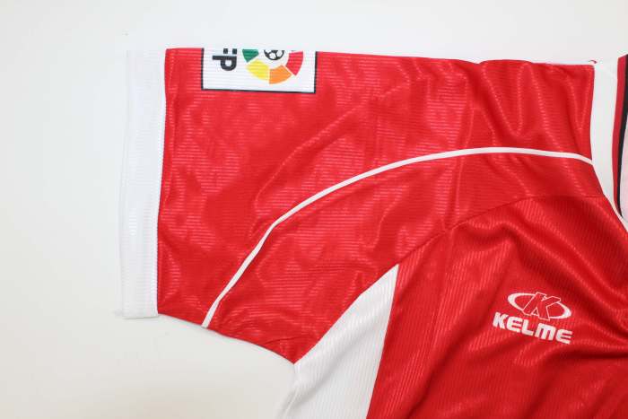 with LFP Patch Retro Jersey 1999-2001 Real Murcia Home Soccer Jersey Real Football Shirt