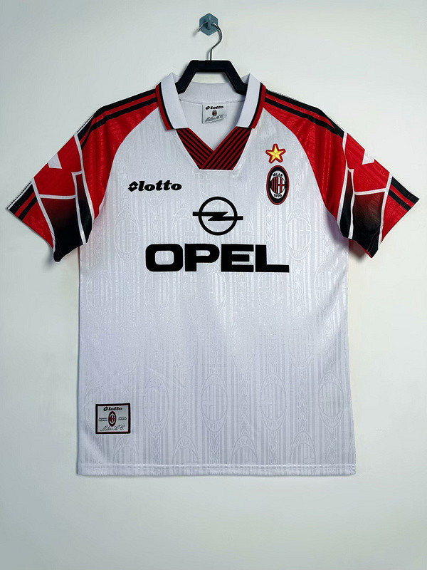 Retro Jersey 1997-1998 AC Milan White/Red Special Edition Soccer Jersey Vintage Football Shirt