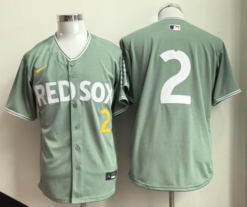 City Edition 2025 Boston Red Sox 2 Green Blank Jersey MLB Shirt