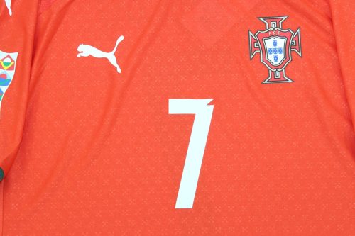 with UEFA Nations League Patch Fan Version Portugal 2025 Home Soccer Jersey Football Shirt