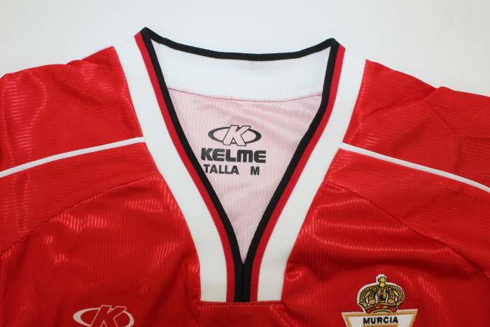 with LFP Patch Retro Jersey 1999-2001 Real Murcia Home Soccer Jersey Real Football Shirt