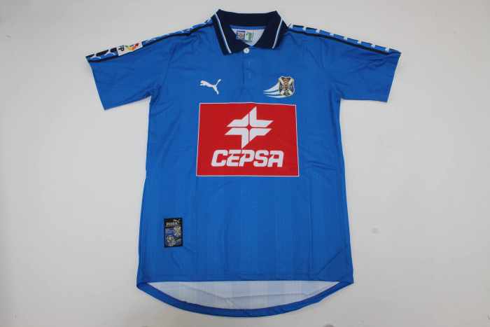 with LFP Patch Retro Jersey 1998-1999 Tenerife JOKANOVIC 6 Away Blue Soccer Jersey Tenerice Football Shirt