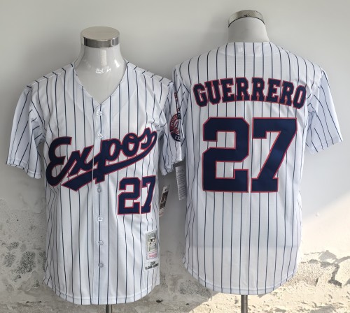 Retro Montreal Expos GUERRERO 27 White Base Jersey Vintage MLB Shirt