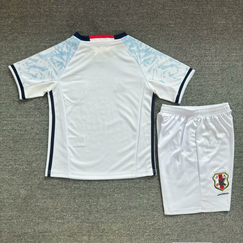 Retro Uniform Youth Uniform Kids Kit 2016-2017 Japan Away White Soccer Jersey Shorts Child Football Set