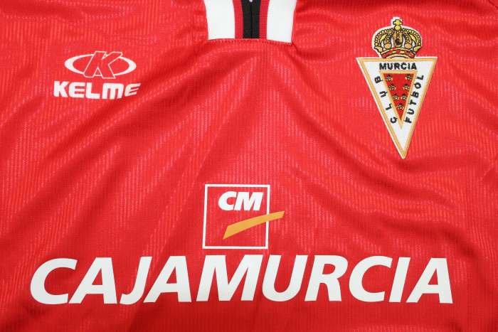 with LFP Patch Retro Jersey 1999-2001 Real Murcia Home Soccer Jersey Real Football Shirt