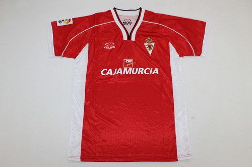 with LFP Patch Retro Jersey 1999-2001 Real Murcia J.HERNANNDEZ 19 Home Soccer Jersey Real Football Shirt