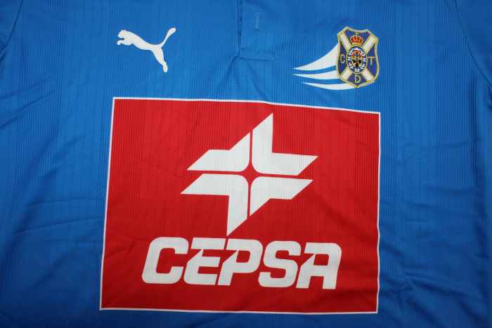 with LFP Patch Retro Jersey 1998-1999 Tenerife JOKANOVIC 6 Away Blue Soccer Jersey Tenerice Football Shirt
