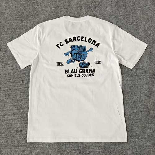 Barca Camisetas de Futbol 2025-2026 Barcelona White Cotton T-shirt Soccer Shirt