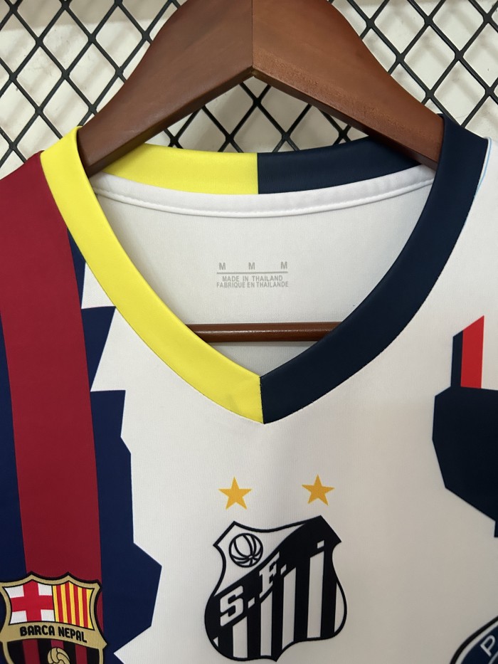 Neymar Jr Team Combine Version 2025-2026 Santos Barcelona Brazil PSG Soccer Jersey Football Shirt