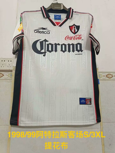 Retro Jersey 1999-2000 Club Atlas Away White Soccer Jersey Vintage Football Shirt