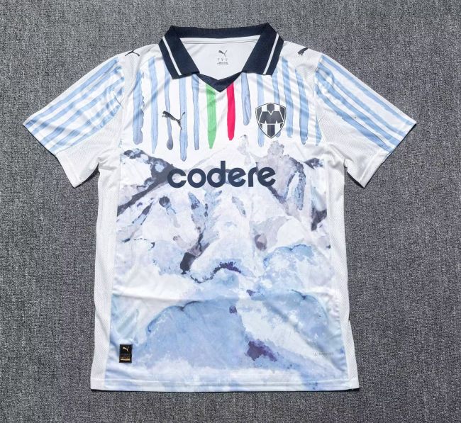 Fans Version 2025-2026 Monterrey Blue/White Soccer Training Jersey Menterrey Football Shirt