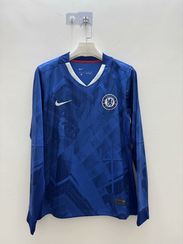 Long Sleeve Fan Version 2025-2026 Chelsea Home Soccer Jersey Football Shirt
