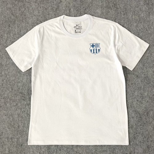 Barca Camisetas de Futbol 2025-2026 Barcelona White Cotton T-shirt Soccer Shirt