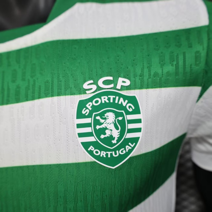 Player Version 2025-2026 Sporting Lisbon Home Soccer Jersey Football Shirt