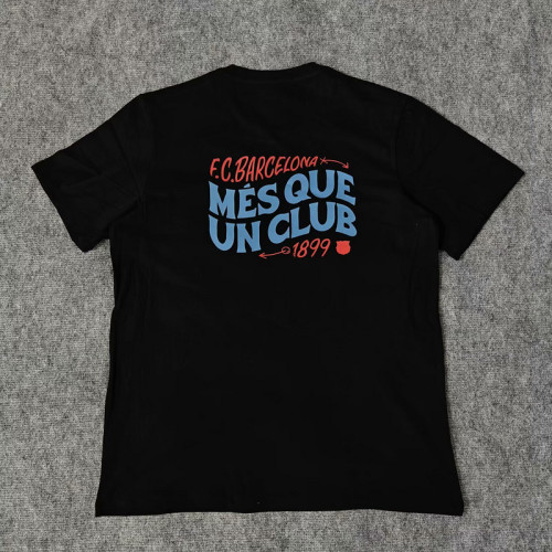 Barca Camisetas de Futbol 2025-2026 Barcelona Black Cotton T-shirt