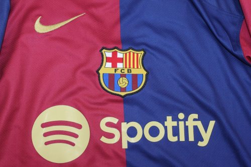 with Femal UCL Patch Barcelona Camisetas de Futbol Fans Version 2024-2025 Barcelona Home Soccer Jersey