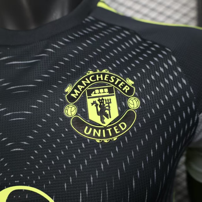 Player Version 2025-2026 Manchester United Black/Grey Special Edition Soccer Jersey Man United Football Shirt