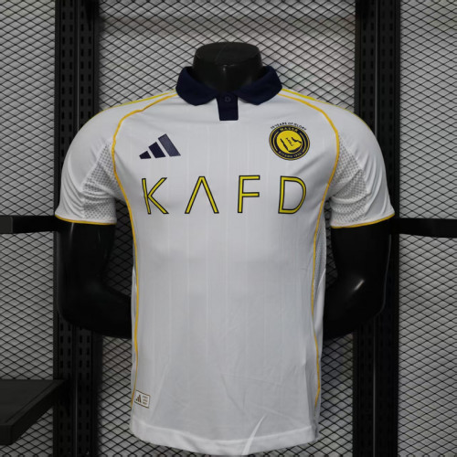 Player Version 2025-2026 Al Nassr Third Away White Soccer Jersey Football Shirt